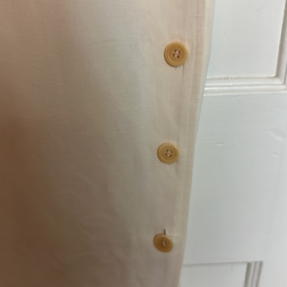 Jones New York Formal 72% silk , 28% linen cream maxi dress with button details - Picture 4 of 14